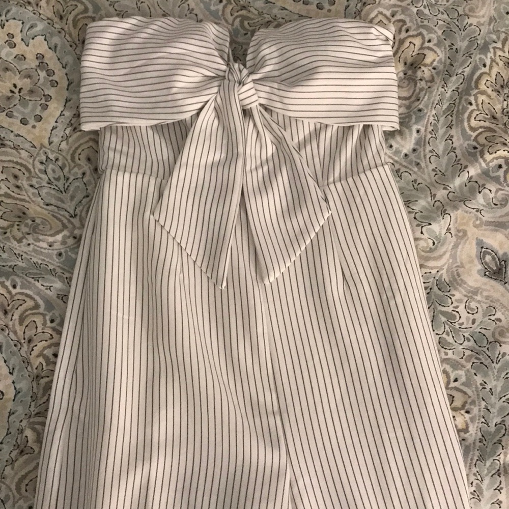 Striped wide leg jumpsuit